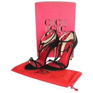 Carolina Herrera Black Suede Strappy Sandals Sz38